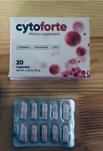 Trattamento della cistite con capsule naturali Cyto Forte - recensione sul risultato dell'applicazione